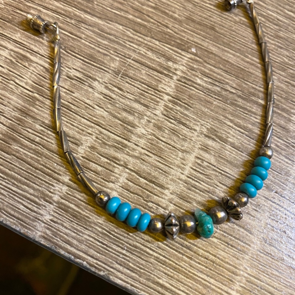 Sterling turquoise 7inch bracelet